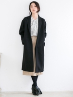 ロングチェスターコート/グレー