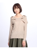 ZAMPA 天竺フリルカットソー/ライトベージュ(051)