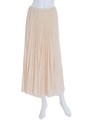 【Lady like】サテンプリーツマキシSK/オフホワイト