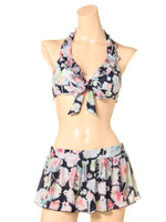 【REBECCA TAYLOR】Poppy Blossom Print スカート3点セット/ネイビー