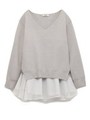シフォンコンビニットプルオーバー/GRY