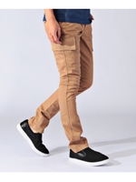 ストライプアクセントカーゴパンツ/ベージュ(052)