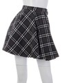 チェックサーキュラースカート/ブラック