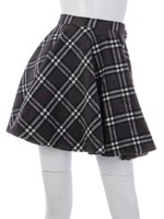 チェックサーキュラースカート/ブラック