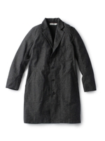 ヘリンボーンチェスターコート/ブラック(419)