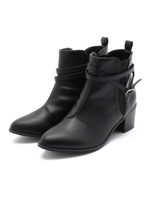 ベルト付きサイドゴアショートブーツ/サンドベージュ(053)