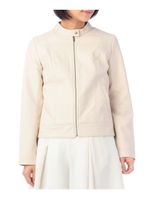 合皮ジャケット/ライトベージュ(051)