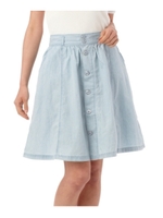 前釦デニムスカート/ブルー系(091)