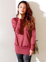 【LATINA】背中カシュクールチュニック/WINE