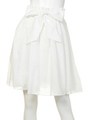 【美人百花8月号掲載】ウエストリボンフレアスカート/ホワイト