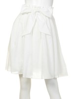 【美人百花8月号掲載】ウエストリボンフレアスカート/ホワイト