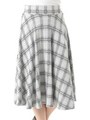 すきな丈スカートチェック ミモレ/Ivory