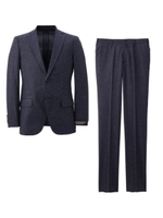 シルク混ネップシャリックスーツ/ブルー系(094)