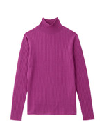 タートルネックリブ編みニット/マスタード(033)