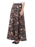 ヴィンテージフラワーマキシスカート/カーキ(127)