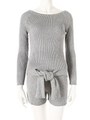 腰巻風スカートセットアップ/グレー