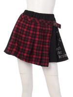 インナーパンツ付チェックスカート/ホワイト