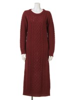 ケーブルニットＯＰ/グレー