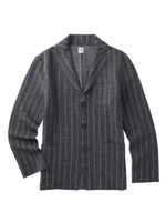 ゴムジャカードストライプテーラードカーディガン/ライトグレー(311)