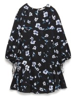 ジョーゼットフラワーワンピース/BLK