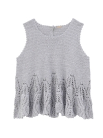 ノースリーブクロシェニット/ナチュラル(050)