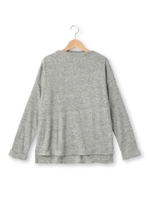 ハイネックドロップショルダーリブ編みニット/キャメル(041)