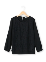 フロントレースブラウス/グレー系(010)