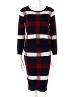 ブロックチェックセットアップ/ネイビー