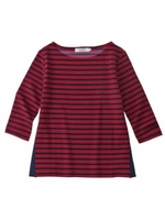 ポンチサイド切り替えカットソー/レッド系(363)