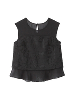 メッシュフラワーシャツ/アイボリー(104)