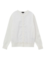 レースニットカーディガン/ホワイト(002)
