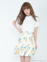 ローズフレアスカート/グレー