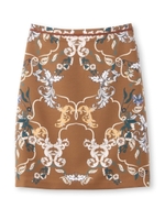 総柄Aラインスカート/ネイビー(193)