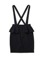 PEPLUM SUSPENDER SKIRT/GREY