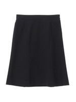 [L]ジャージ切り替えフレアースカート/ネイビー(093)