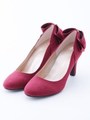 【vanitybeauty】【柔らかSoft Insole】サテンバックリボンパンプス/ワイン