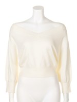 オフショルＶニットプルオーバー/BORDER