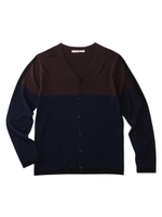 カラーブロッキング ニット/ブラウン系(044)