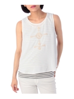 シフォンジョーゼットタンクSETシャツ/オフホワイト(003)