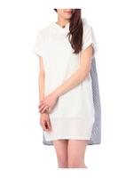 フード付ドッキングワンピース/オフホワイト(503)