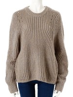 ユルシルエットニットトップス/ベージュ