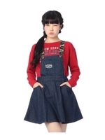 迷彩柄ストラップジャンパースカート/ネイビー(493)