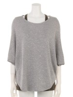 インナー付ラメドルマンプルオーバー/グレー