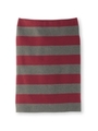 コットンストライプ タイトニットスカート/ボルドー(064)