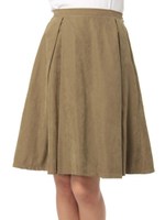 ピーチ起毛タックスカート/ベージュ