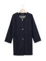 メランジポンチロングジャケット/ネイビー(093)