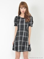 BIGチェックワンピース/オフホワイト