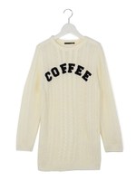 COFFEEニットワンピ/ホワイト
