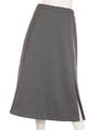 【CASUAL】スリットミディフレアSK/グレー