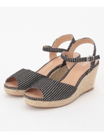 ジュートウェッジソールサンダル/ブラック(019)